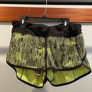 Green/black Lululemon shorts size 8